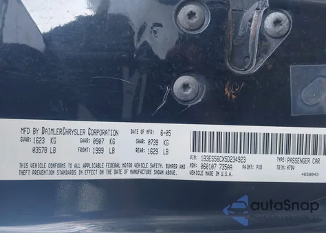 2005 Dodge Neon Sxt z USA, uszkodzony, nr VIN 1B3ES56CX5D234923